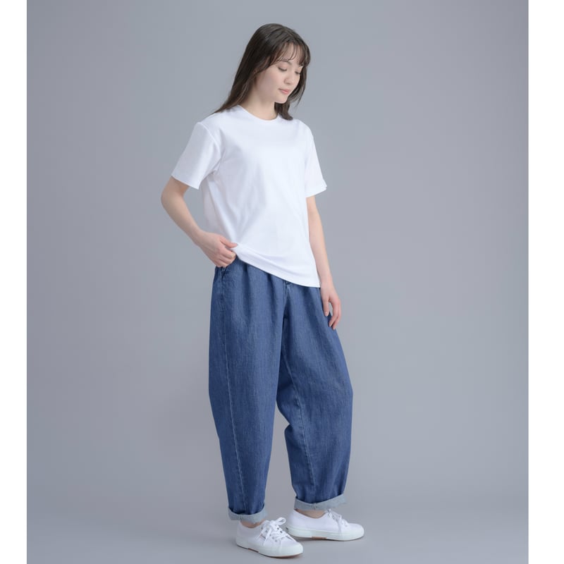 ワンサイズ デニムタックパンツ | Her-Me Online Store