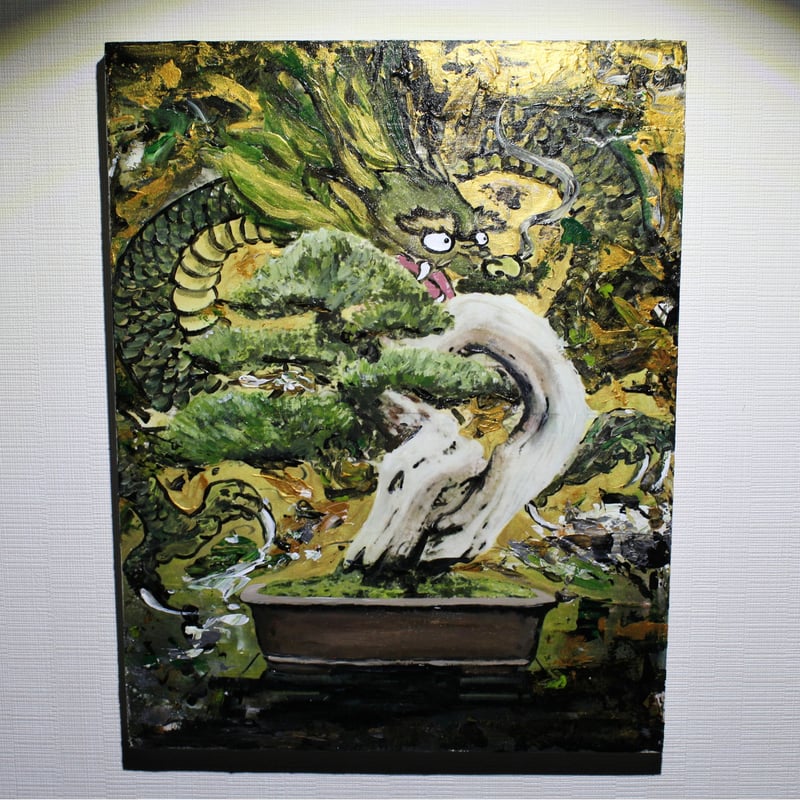絵画 龍 水墨画 龍と戯れる鳳凰 Fenix and dragon are just playing around