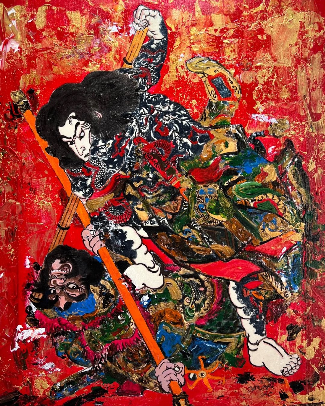 九紋龍史進 跳澗虎陳達』 | 絵画処 秀吉