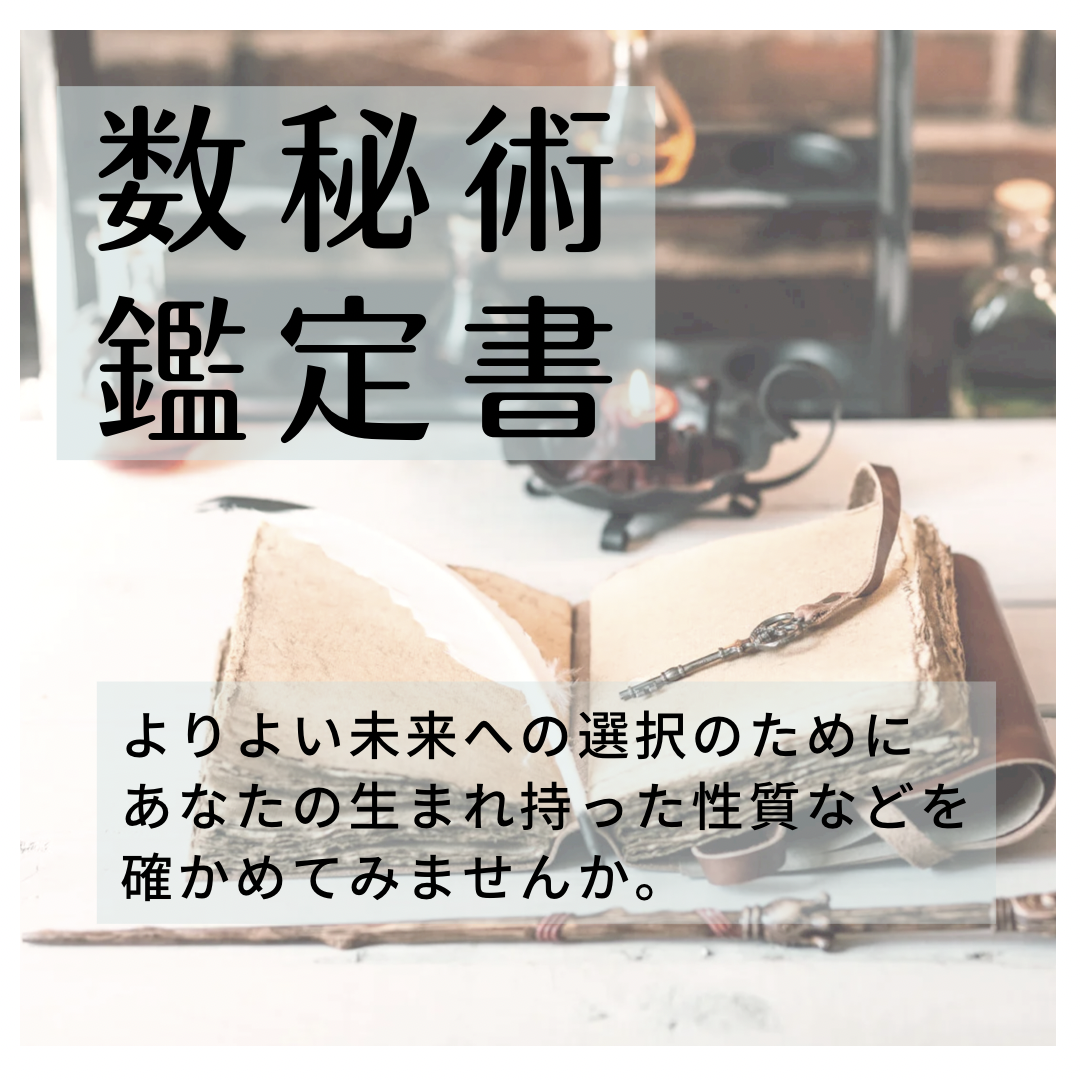 数秘鑑定書　内容大充実・大満足　〜スペシャルバージョン〜　永久保存版　一生涯使用