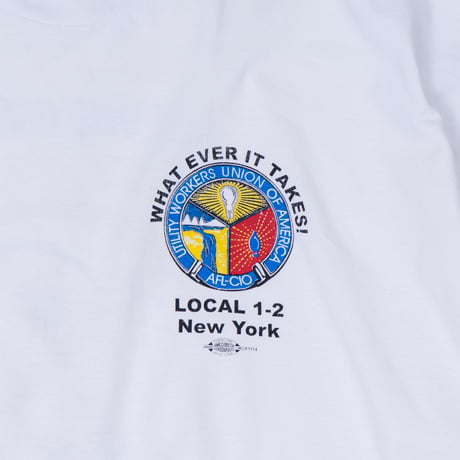 【USED】2000s BAYSIDE : "LOCAL 1-2 NY" Crew T-Shirt (Made in USA) : XXL