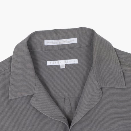 【USED】2000s PERRY ELLIS : Silk Cotton Open Collar Shirt : L