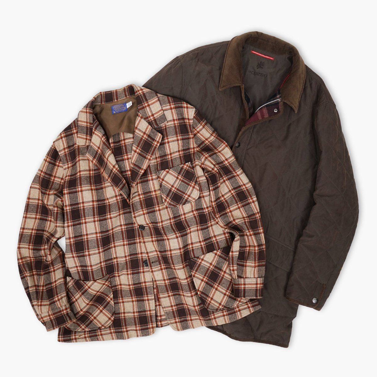 イタリアーンなキルティング🇮🇹 ペンドルトンのウールラペルシャツ