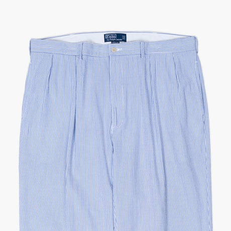 【USED】1990s-2000s Polo Ralph Lauren : "ANDREW PANT" Seersucker 2Tuck Trouser : w40