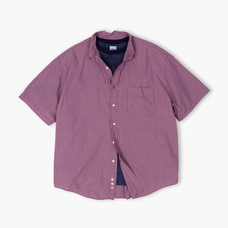 【USED】1990s-2000s Eddie Bauer : Broad Gingham Plaid BD S/S Shirt : XL