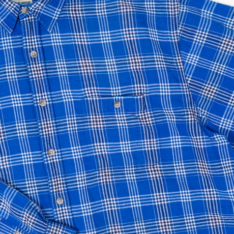 【USED】1990s-2000s Eddie Bauer : Linen Cotton Plaid Regular Shirt : XXL