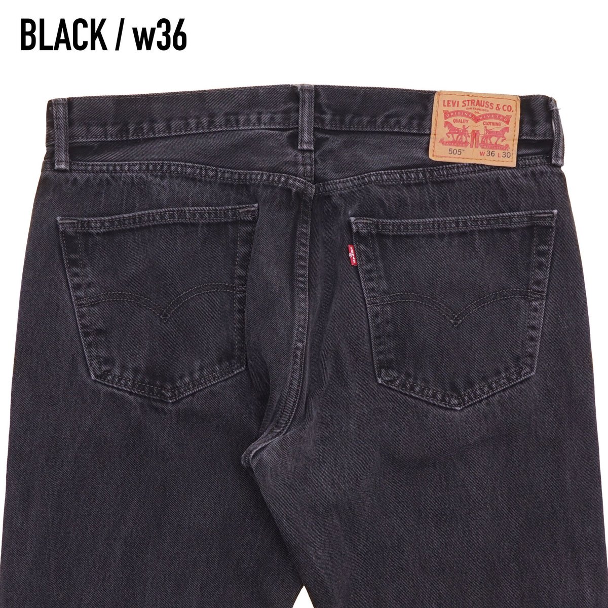 USED】2000s Levi's / 505 BLACK DENIM PANTS / w3...