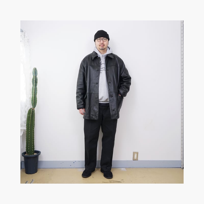 USED】2000s Timberland : Leather Half Coat : XX