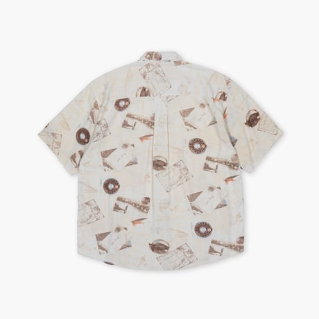 【USED】2000s FIELD&STREAM  : Silk Lure Pattern Regular S/S Shirt : L