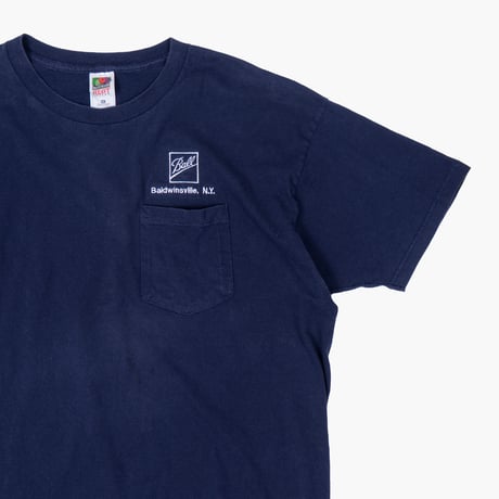 【USED】2000s FRUITS OF THE ROOM : "Ball" Crew T-Shirt with Pocket : XXL