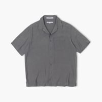 【USED】2000s PERRY ELLIS : Silk Cotton Open Collar Shirt : L