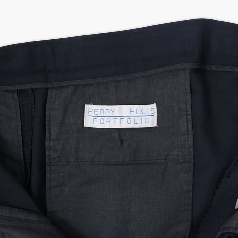 【ほぼ未使用】PERRY ELLIS タキシードセット　39S WOOL100% USED】1990s PERRY ELLIS : Poly Twill 2Tuck Trou