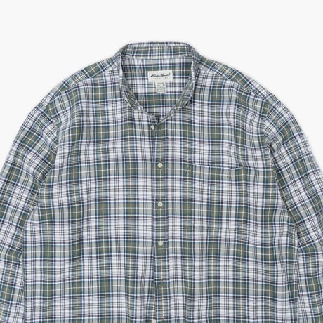 【USED】1990s-2000s Eddie Bauer : Linen Cotton Plaid BD Shirt : XL