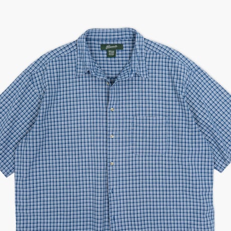【USED】2000s Penmans : Dobby Plaid Regular S/S Shirt : XXL