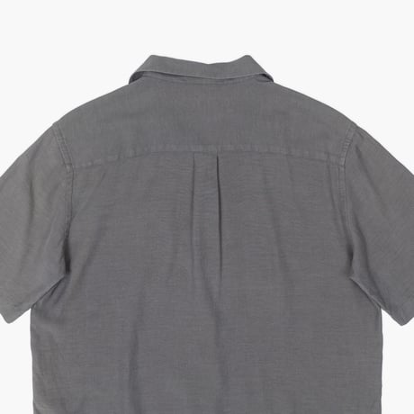 【USED】2000s PERRY ELLIS : Silk Cotton Open Collar Shirt : L