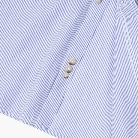【USED】1990s Eddie Bauer : Cotton Seersucker Stripe BD S/S Shirt : XL