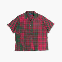 【USED】1990s-2000s Polo Ralph Lauren : "ADAMS" Broad Plaid Open Collar S/S Shirt : XXL