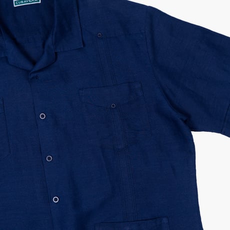 【USED】2000s CUBAVERA : Ramie Rayon Cuba Shirt : L