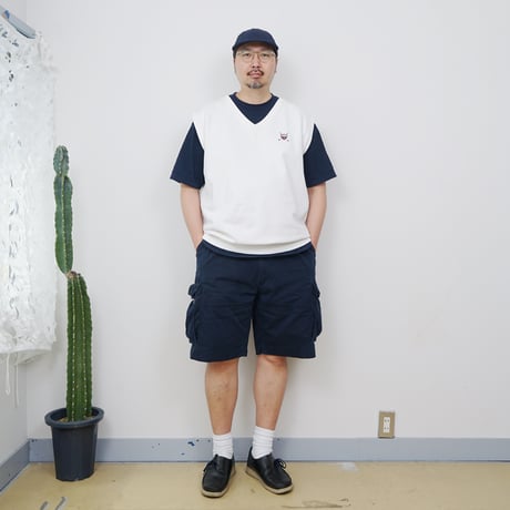 【USED】1990s Polo Ralph Lauren : Cotton Sweat V-Neck Vest : XXL