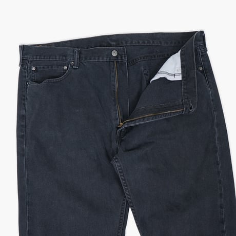 【USED】2010s Levi's : 505 "STRAIGHT FIT" Black Denim Jeans : w42