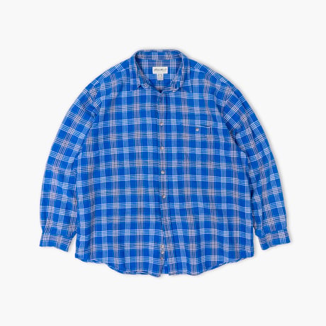 【USED】1990s-2000s Eddie Bauer : Linen Cotton Plaid Regular Shirt : XXL
