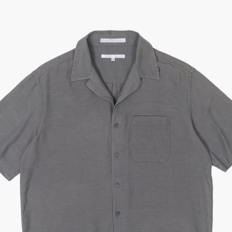 【USED】2000s PERRY ELLIS : Silk Cotton Open Collar Shirt : L