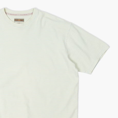 【USED】2000s Original Island Sport : Cotton Jersey Border Crew S/S Top : XL