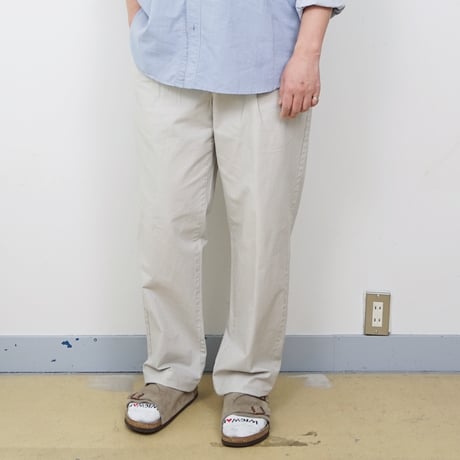 【USED】2000s L.L. Bean : 2Tuck Cotton Poplin Field Trouser : w36