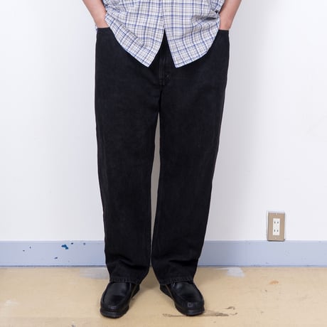 【USED】2000s Levi's : 550 "RELAXED FIT" Black Denim Jeans : w48