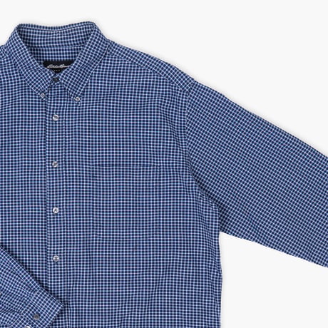 【USED】2000s Eddie Bauer : Oxford Plaid BD Shirt : L