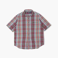 【USED】1990s-2000s LANDS' END : Madras Plaid BD S/S Shirt : XL