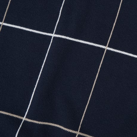 【USED】1990s TRADER BAY GOLF : Cotton Plaid V-Neck Vest : XXL