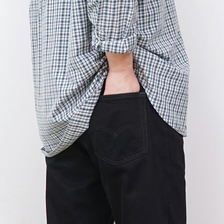 【USED】2020s Levi's : 505 "STRAIGHT FIT" Black Denim Jeans : w44