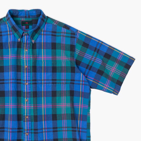 【USED】1970s-80s Abercrombie & Fitch : Plaid BD S/S Shirt : XL