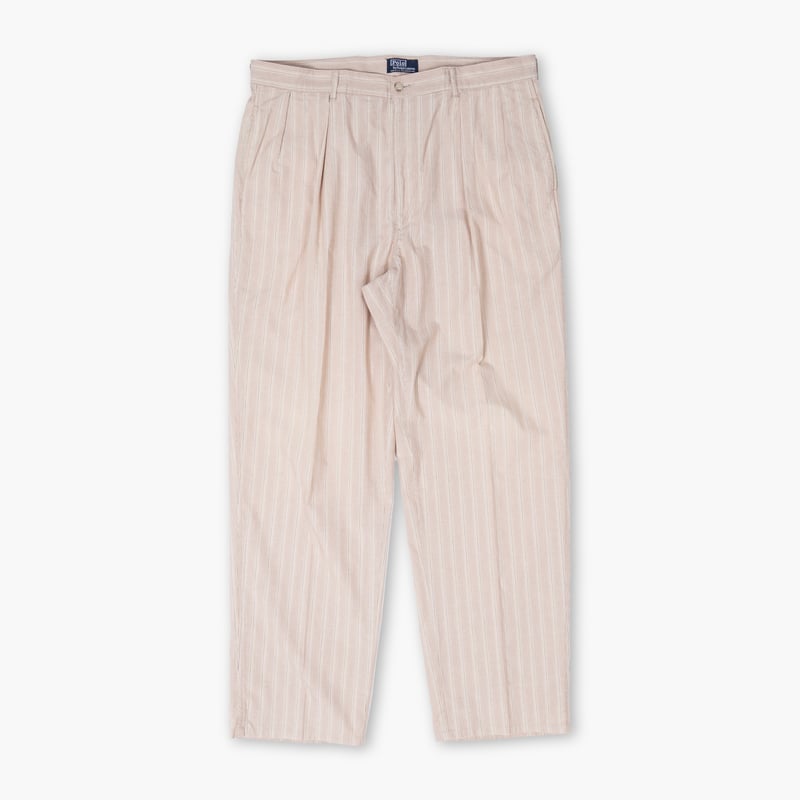 Ralph Lauren 90s〜 two tuck stripe slacks USED】1990s Polo Ralph