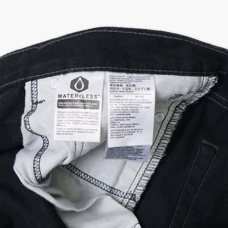 【USED】2020s Levi's : 505 "STRAIGHT FIT" Black Denim Jeans : w44
