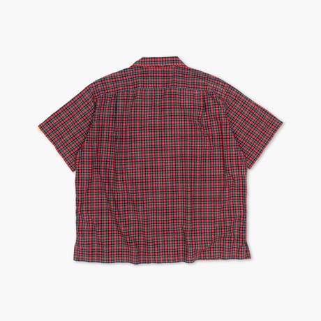 【USED】1990s-2000s Polo Ralph Lauren : "ADAMS" Broad Plaid Open Collar S/S Shirt : XXL