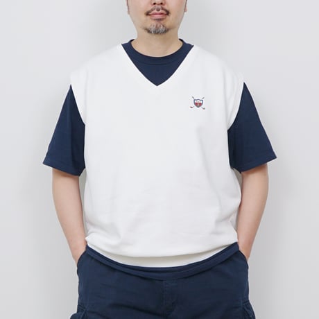 【USED】1990s Polo Ralph Lauren : Cotton Sweat V-Neck Vest : XXL