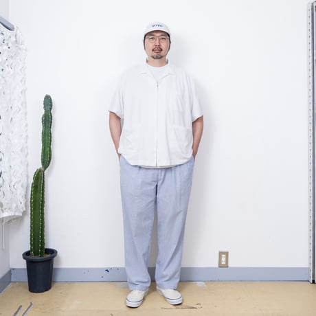 【USED】1990s-2000s Polo Ralph Lauren : "ANDREW PANT" Seersucker 2Tuck Trouser : w40