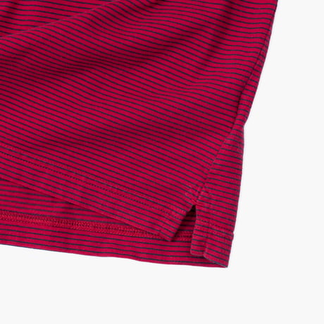 【USED】2000s Brooks Brothers : Border Crew T-Shirt with Pocket : XXL