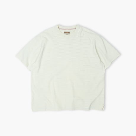 【USED】2000s Original Island Sport : Cotton Jersey Border Crew S/S Top : XL