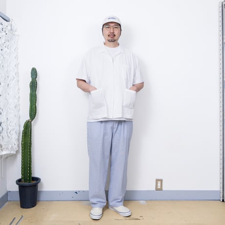 【USED】1990s-2000s Polo Ralph Lauren : "ANDREW PANT" Seersucker 2Tuck Trouser : w40