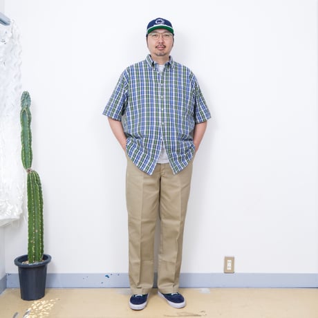 【USED】1980s L.L.Bean × Dickies USA : Plain Front Work Trouser (Made in USA) : w40