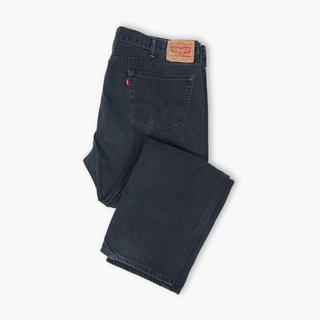 【USED】2010s Levi's : 505 "STRAIGHT FIT" Black Denim Jeans : w42