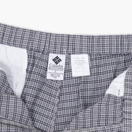 【USED】2000s Columbia Sportswear : Plaid Short Pant with Woven Belt : L
