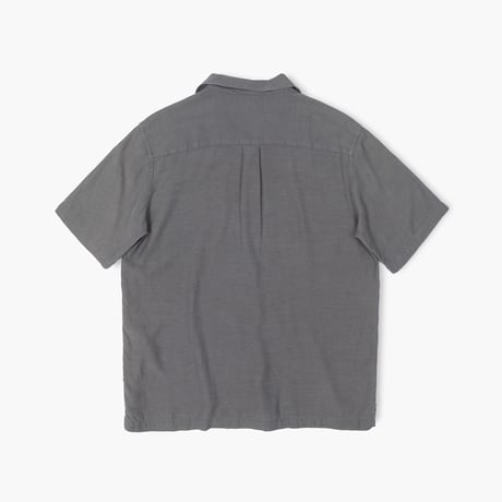 【USED】2000s PERRY ELLIS : Silk Cotton Open Collar Shirt : L