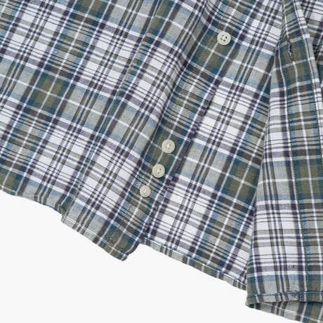 【USED】1990s-2000s Eddie Bauer : Linen Cotton Plaid BD Shirt : XL