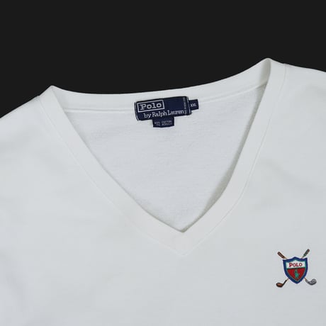 【USED】1990s Polo Ralph Lauren : Cotton Sweat V-Neck Vest : XXL