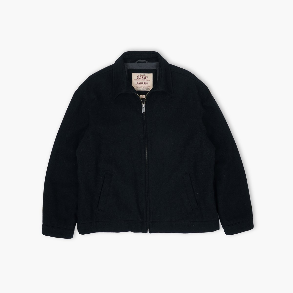 USED】2000s OLD NAVY : Wool Melton Harrington J