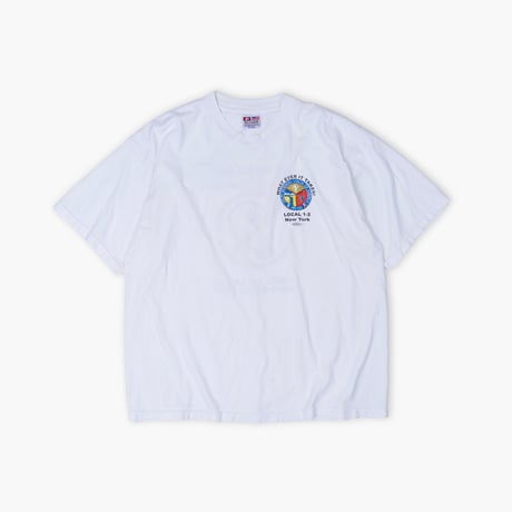 【USED】2000s BAYSIDE : "LOCAL 1-2 NY" Crew T-Shirt (Made in USA) : XXL